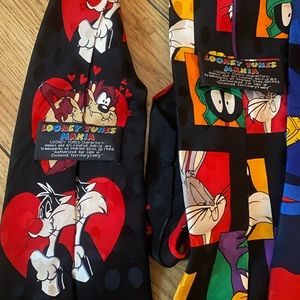 Vintage Looney Tunes/Disney Tie Lot